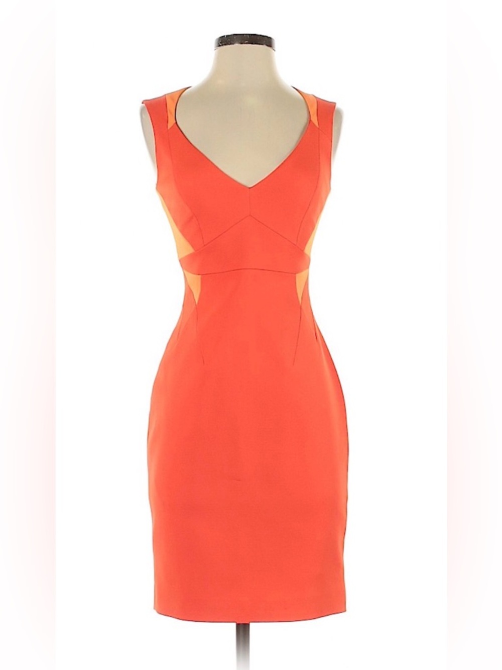Karen Millen Orange Mini Dress with Panels